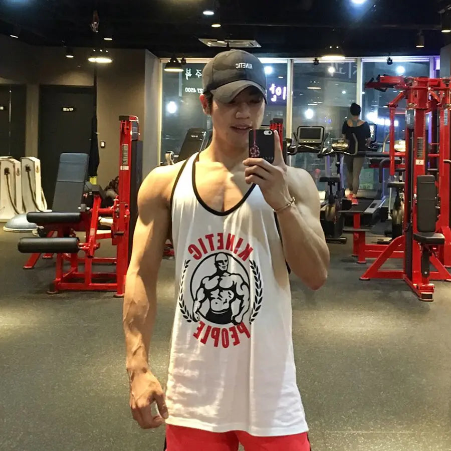 Men's Cotton Vest for Gym Sports Training and Leisure