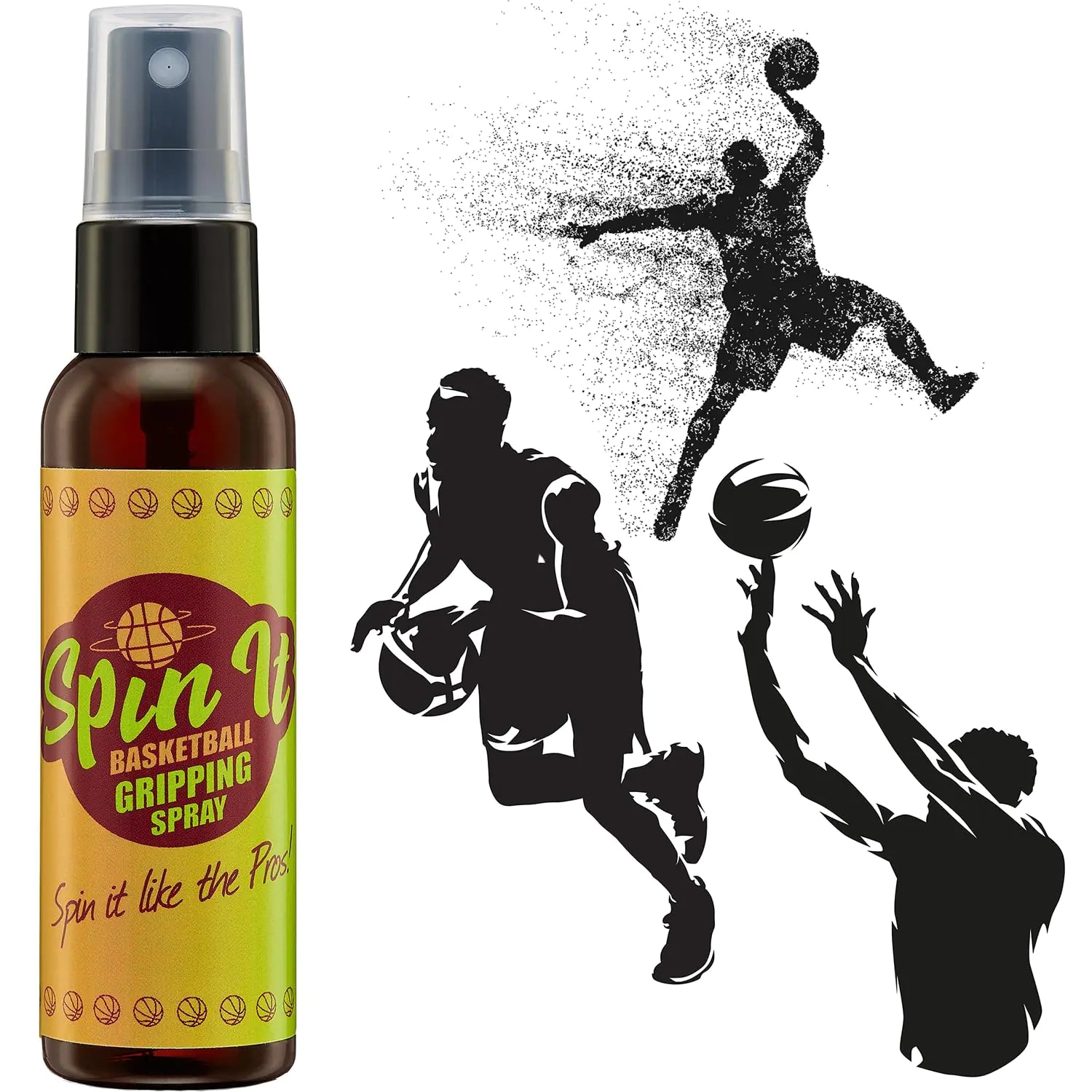 Spin-iT Basketball Hand Grip Spray - Use with Your Basketball Dribble Trainer - Basketball Grip Powder Replacement - Part of Your Basketball Accessories Basketball Gear Basketball Training 2 oz