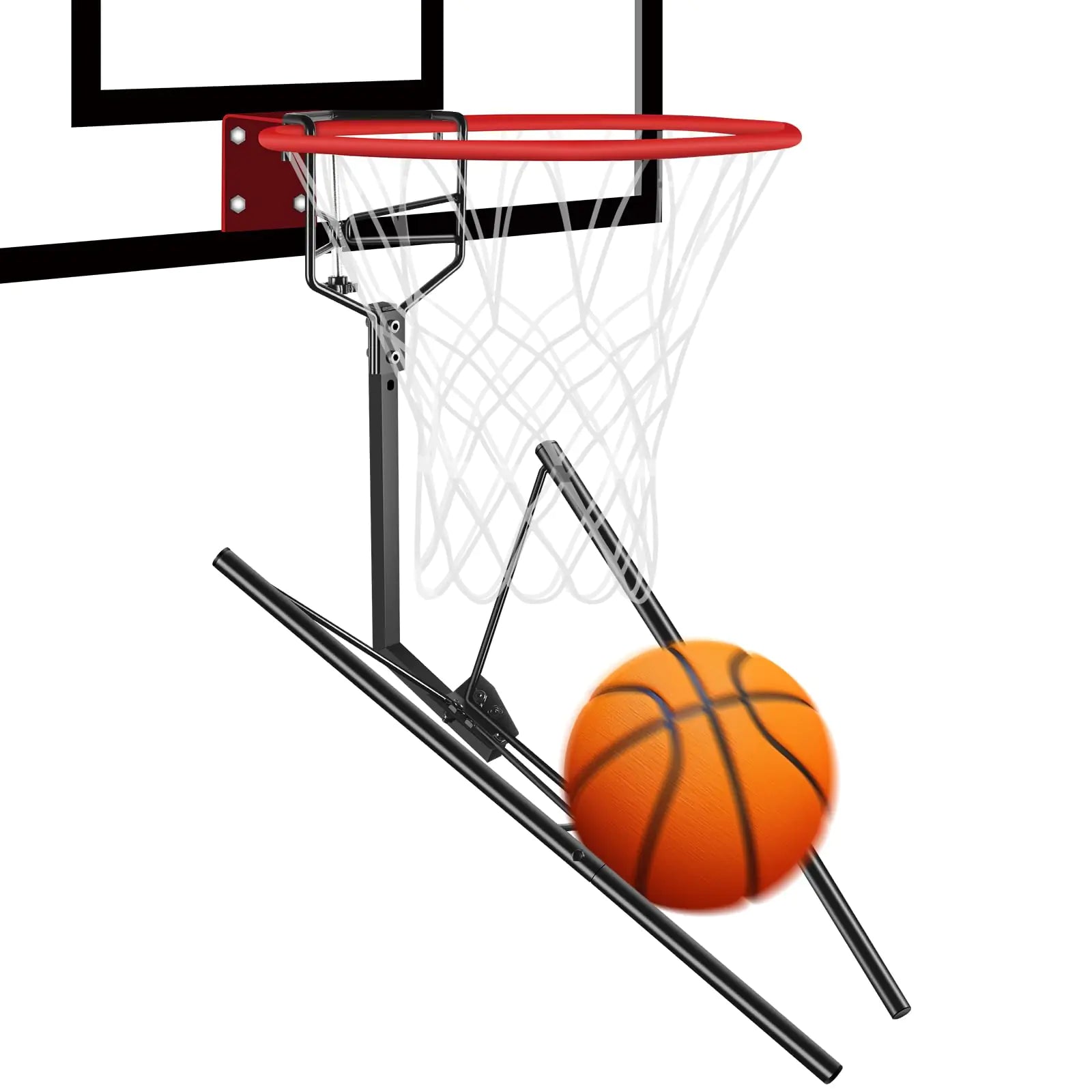 GADFISH Basketball Return Attachment Heavy Duty Basketball Rebounder Basketball Accessories Durable Basketball Ball ReturnTraining Gear Stuff for Most Basketball Hoop